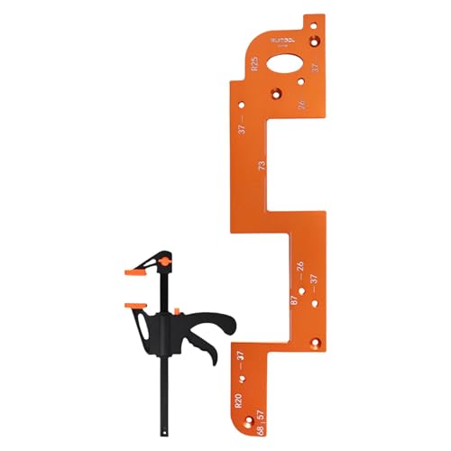 Holzbearbeitungs-Bogenschlitzform, Lichtbogen-Nut-Hilfswerkzeug, Formen-Nutwerkzeug, Mehrzweck-Schlitzschablonen für die Holzbearbeitung, Slotting Locator Praktische Griff-Slot-Schablone für Wohnmöbel von Generisch