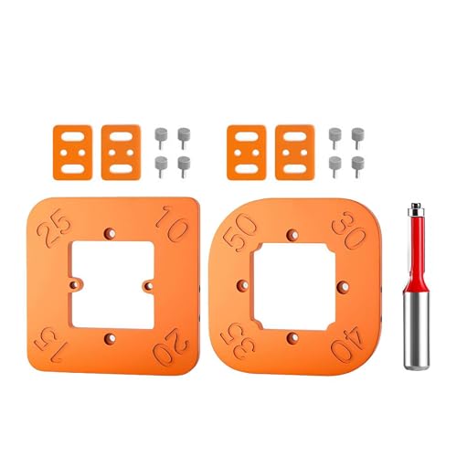 Holzbearbeitungsschablonen für runde Ecken, 4-in-1 Bogenwinkel-Positionierungsschablone, tragbares Hilfswerkzeug zum Bogenschneiden, R10/R15/R20/R25/R30/R35/R40/R50 von Generisch