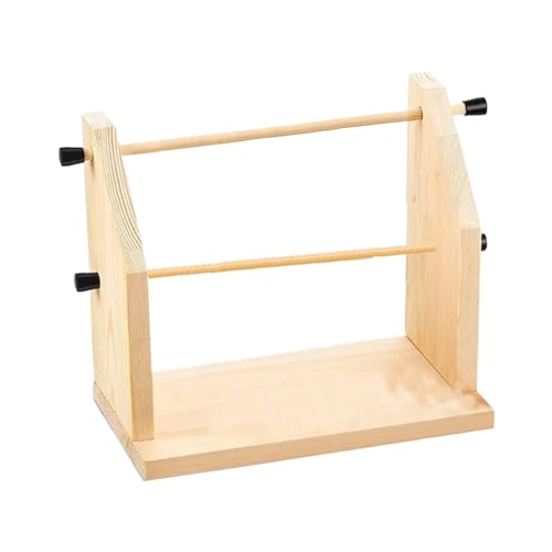Holzgarnkugelhalter - Doppelspindel Drehfaden Organizer, kompaktes Garnspeicherwerkzeug | Strick -Häkelstation für Handwerksliebhaber, tragbarer Wollspenderstand für Desktop -Garnmanagement Holzgarnkugelhalter - Doppelspindel Drehfaden Organizer, kompaktes Garnspeicherwerkzeug | Strick -Häkelstation für Handwerksliebhaber, tragbarer Wollspenderstand für Desktop -Garnmanagement von Generisch