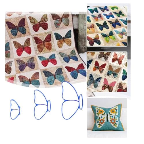 Hübsche Schmetterlings-Quilt-Vorlagen, Quilt-Schneidelineale, transparentes Quilt-Lineal, Nähen und Acryl von Generisch