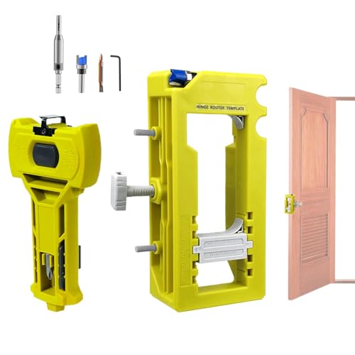 Kabinettstür Scharnierschnecken, Türscharnierrouter Jig,Multifunktionales Installationstool für Latch - Multifunktionale Scharnier -Installations -Kit -Router -Vorlage passt zu den meisten Türen von Generisch