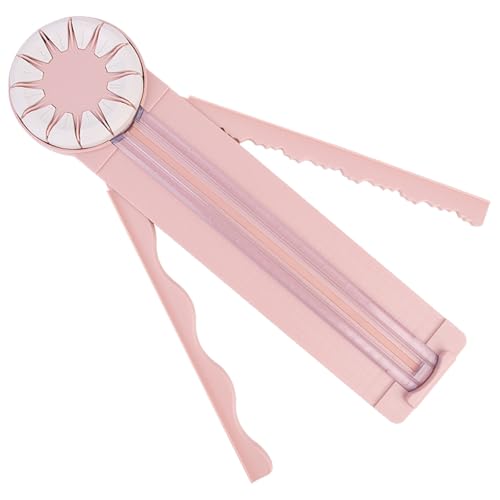 Kantenschneider, Papierbastelarbeiten, 12-in-1-Papierschneider, Scrapbook-Papierschneidewerkzeug für Fotokarten, Postkarten, Scrapbook (Rosa) von Generisch