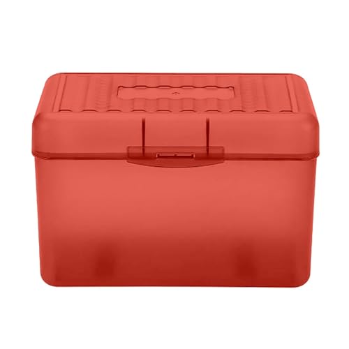 Karteikartenhalter, Karteikarten-Box, Notizkarten-Halter, Karteikartenhalter, Organizer, Schreibwaren-Karten und Umschläge, personalisierbar (Rot, C) von Generisch