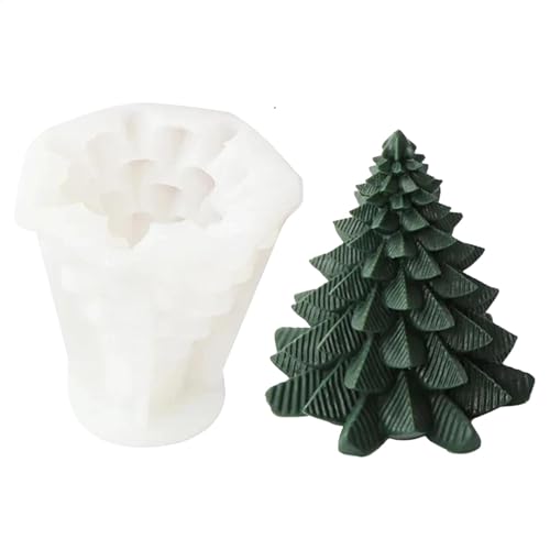 Kerzen Formen Silikon Weihnachten 3D-Weihnachtsbaum-Serie Gießformen Kerzenform Weihnachtsbaum Harzformen Zur Herstellung Von Kerzenseife Für Duftkerzen Ornamente Geschenke von Generisch