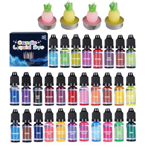 Kerzenfarbstoff | Flüssiger, konzentrierter Kerzenfarbstoff | Kerzenherstellung,flüssige Kerzenpigmente für Gelwachs, Sojawachs, Lipgloss, Nagellack Kerzenfarbstoff | Flüssiger, konzentrierter Kerzenfarbstoff | Kerzenherstellung,flüssige Kerzenpigmente für Gelwachs, Sojawachs, Lipgloss, Nagellack von Generisch
