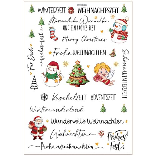 Kerzentattoos Weihnachten, Rub on sticker, Kerzen Tattoofolie, Kerzen Aufkleber Weihnachten, DIY Wasserschiebefolie Weihnachten Kerzen Sticker, Kerzen Tattoo (C(#03)) von Generisch