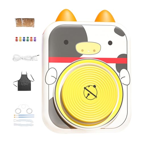 Kinder-Töpferscheiben-Set, elektrisches USB-Keramikrad, Tierform-Modellierkunst-Aktivität, 35 x 23 x 5,7 cm, kompaktes Ton-Handwerkswerkzeug, ideal für Kleinkinder, Familie und Freunde Kinder-Töpferscheiben-Set, elektrisches USB-Keramikrad, Tierform-Modellierkunst-Aktivität, 35 x 23 x 5,7 cm, kompaktes Ton-Handwerkswerkzeug, ideal für Kleinkinder, Familie und Freunde von Generisch