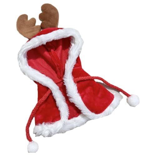 Kleidung für Puppen, Umhang für Plüschpuppen,Weihnachten Puppenkleidung Outfit Set | Anziehkleidung, süßer Puppenanzug, Geweihumhang, Puppendekoration, Puppenzubehör, Partygeschenke von Generisch