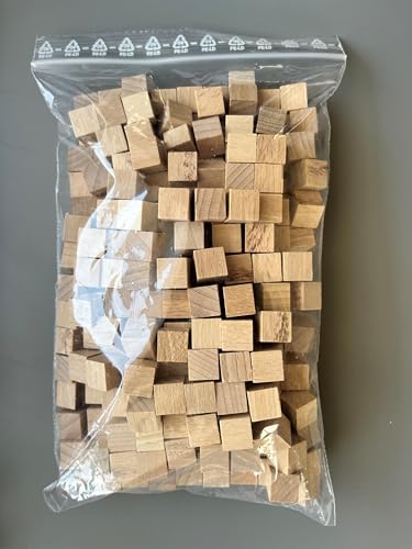 300 Stück Kleine Holzwürfel 12mm Natur Buchenholz I Unbehandelte Naturbelassene Blanko Holzklötze I Holzblöcke Bauklötze zum Basteln, Stempel, Bausteine, Spielsteine, Bastelmaterial von Generisch