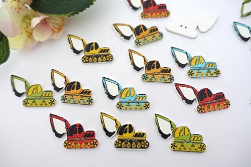 Apfelblüte | Knöpfe 35x28 mm Bagger Baumaschine Baufahrzeug bunt Holz 5 Stück 2 Loch Holzknöpfe Holz Knopf Kinderknöpfe Kinder Babyknöpfe Baby 35 mm 28 mm lackiert Jungen Buben Apfelblüte | Knöpfe 35x28 mm Bagger Baumaschine Baufahrzeug bunt Holz 5 Stück 2 Loch Holzknöpfe Holz Knopf Kinderknöpfe Kinder Babyknöpfe Baby 35 mm 28 mm lackiert Jungen Buben von Generisch