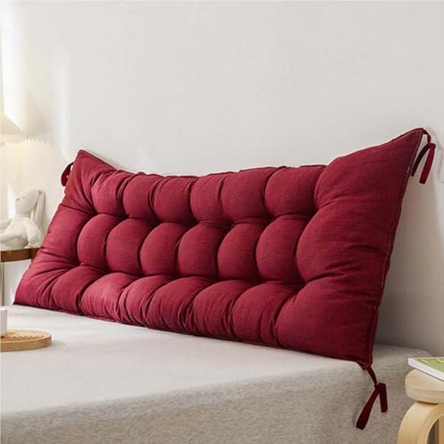 Kopfteil Lesekissen - Lange Unterstützung Rückenkissen mit Befestigungsbändern, Plüschstoff für Bett, Sofa & Erkerfenster Rückenlehne Kopfteil Lesekissen - Lange Unterstützung Rückenkissen mit Befestigungsbändern, Plüschstoff für Bett, Sofa & Erkerfenster Rückenlehne von Generisch