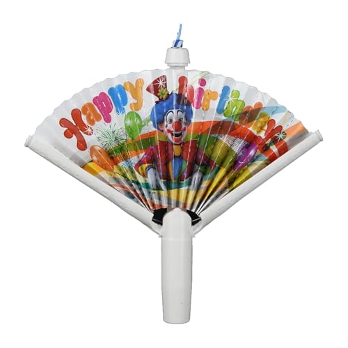 Kreative Fan Geburtstagskerze - Einzigartige Cake Topper Dekoration, Clown-Themed Cupcake Kerze für Geburtstage, Feiertage & Motto-Partys von Generisch