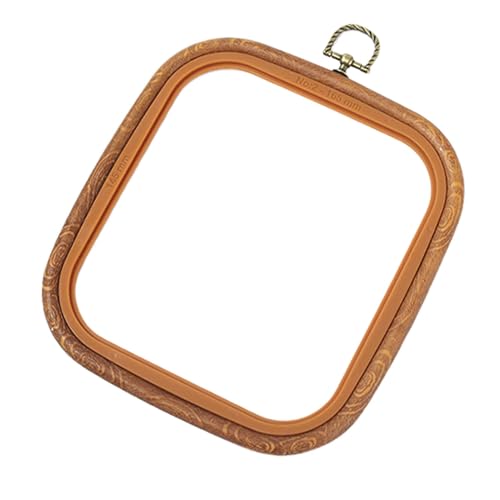 Kreuzstich-Ornamentrahmen, Stickrahmenrahmen,Großer quadratischer Stickrahmen, Stickrahmen aus Holzimitat | Retro Hoop Ring Nadelspitzen-Quiltzubehör für Handarbeiten von Generisch