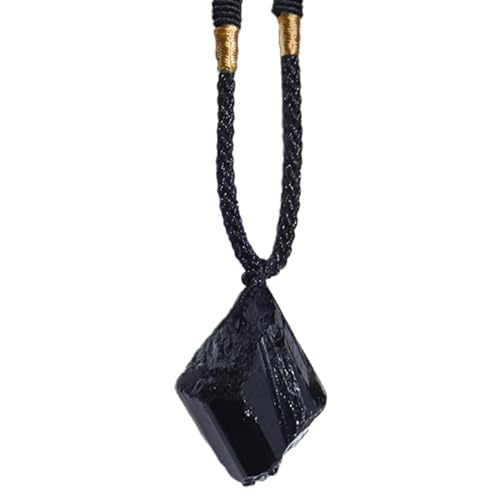 Kristallhalskette - 20–30cm Handgewebter Anhänger Mit Schwarzem Turmalin | 15g Natürlicher Heilstein Energieamulett | Schmuckstein Unisex Kette | Schutzanhänger Für Meditation Dekoration Geschenk Kristallhalskette - 20–30cm Handgewebter Anhänger Mit Schwarzem Turmalin | 15g Natürlicher Heilstein Energieamulett | Schmuckstein Unisex Kette | Schutzanhänger Für Meditation Dekoration Geschenk von Generisch