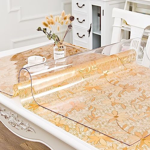 Kristallklare PVC-Tischdecke, staubdicht und schrumpffrei, abwischbar, Tischdecke für Holz-, Glas-, Marmortisch/Schreibtisch, rechteckig, verschiedene Größen (50 x 115 cm) von Generisch