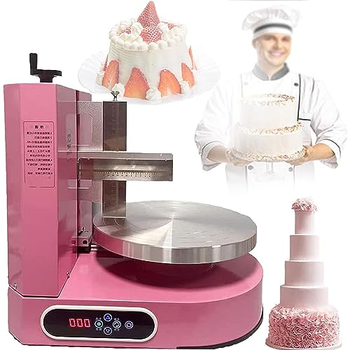 Kuchenglasurmaschine 4-12 Zoll Automatisch - Glatte Beschichtung Dekoration für Geburtstagstorte Creme - Brot Creme Dekoration Streuer Glättungsmaschine von Generisch