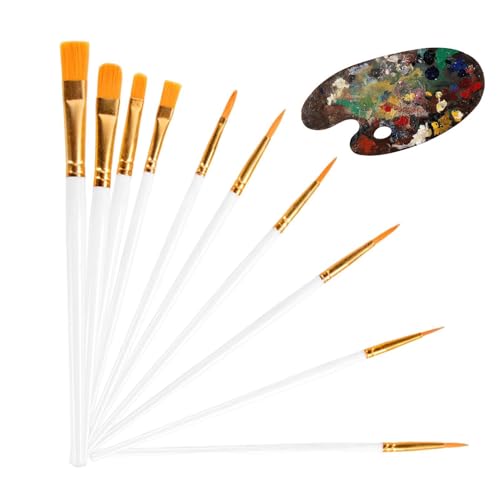 Künstler Pinsel - 10pcs Künstler Malerei Pinsel Set | Flexible und Glatte Aquarellbürsten für Acryl und Aquarell von Generisch