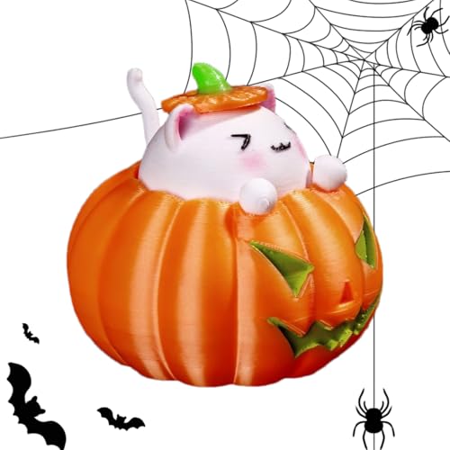 Kürbis Stressball, Halloween Spielzeug Zum Drücken, Katzen Deko Aus Harz Für Schulpreise Kinder Geschenkbeutel Belohnungen Karneval Kürbis Stressball, Halloween Spielzeug Zum Drücken, Katzen Deko Aus Harz Für Schulpreise Kinder Geschenkbeutel Belohnungen Karneval von Generisch