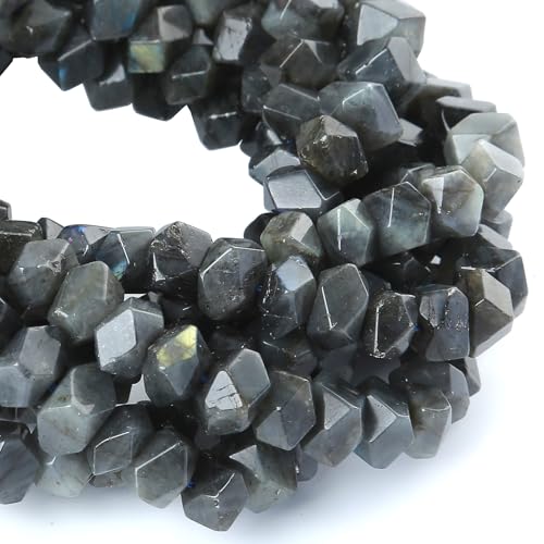 Labradorit-Edelstein, Naturperlen, 38,1 cm, unregelmäßig, speziell geschliffene Steinperlen für Schmuckherstellung, Bastelarmband, 6 x 11 mm, 50 Stück Labradorit-Edelstein, Naturperlen, 38,1 cm, unregelmäßig, speziell geschliffene Steinperlen für Schmuckherstellung, Bastelarmband, 6 x 11 mm, 50 Stück von Generisch
