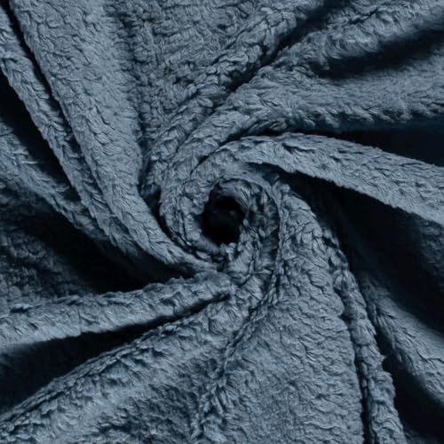 Lammfell Baumwolle Meterware - Teddystoff - Plüschstoff - Baumwoll Teddy - Teddy Lamm - Fellimitat - Baumwoll Fleecestoff - 25 x 150 cm, Farbe: 006 stahlblau Lammfell Baumwolle Meterware - Teddystoff - Plüschstoff - Baumwoll Teddy - Teddy Lamm - Fellimitat - Baumwoll Fleecestoff - 25 x 150 cm, Farbe: 006 stahlblau von Generisch