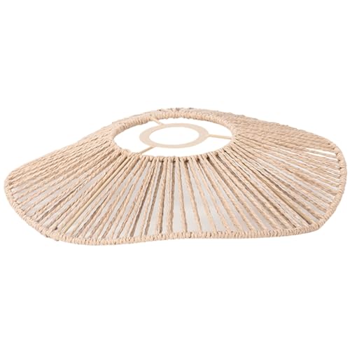 Lampenschirm aus Papierseil, gewebt, 30 cm, Simulation Rattan-Lampenschirm, Retro-Boho-Pendelleuchtenschirm, rustikaler Deckenlampenschirm für Wohnzimmer, Schlafzimmer, Büro, Hotel, Hängelampenschirm, von Generisch