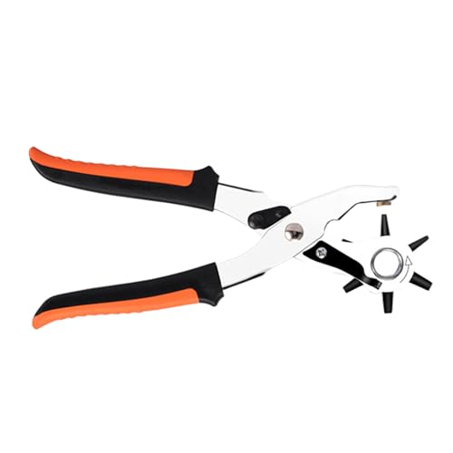Leder Lochstanzer | Verstellbare Rotations-Locherzange - Ergonomischer Griff, Multifunktionale Bastelzubehör Für Schuhe Sättel Rucksäcke Leder Lochstanzer | Verstellbare Rotations-Locherzange - Ergonomischer Griff, Multifunktionale Bastelzubehör Für Schuhe Sättel Rucksäcke von Generisch