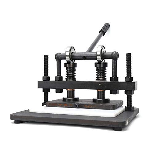 Lederschneidemaschine, manuelle Stanzmaschine, robuste Leder-Prägemaschine – 38 x 31 cm, Handpressform für verschiedene Materialien, DIY von Generisch