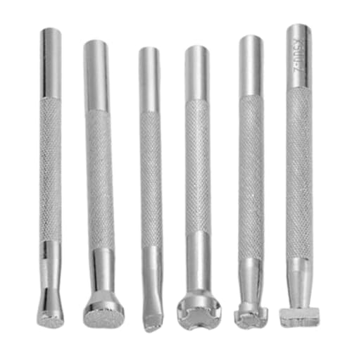 Lederstempel - Lederverarbeitungssattel | Personalisierter Stempel | 6-teiliger Gravur- Und Prägewerkzeug-Werkzeug Für Detaillierte Designs, Legierungsstahl, 9,5 Cm Länge, Ideal Für Sattelschnitzen Un Lederstempel - Lederverarbeitungssattel | Personalisierter Stempel | 6-teiliger Gravur- Und Prägewerkzeug-Werkzeug Für Detaillierte Designs, Legierungsstahl, 9,5 Cm Länge, Ideal Für Sattelschnitzen Un von Generisch