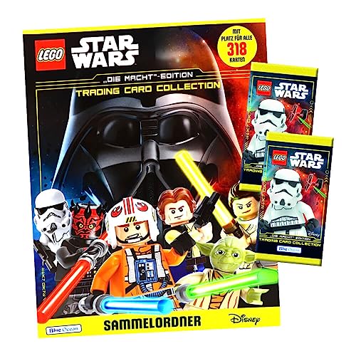 Lego Star Wars Karten Trading Cards Serie 4 - Die Macht Sammelkarten (2023) - 1 Sammelmappe + 2 Booster von Generisch