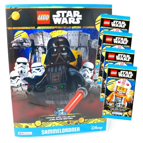 Lego Star Wars Karten Trading Cards Serie 5 Jubiläum Sammelkarten (2024) - 1 Mappe + 4 Booster von Generisch