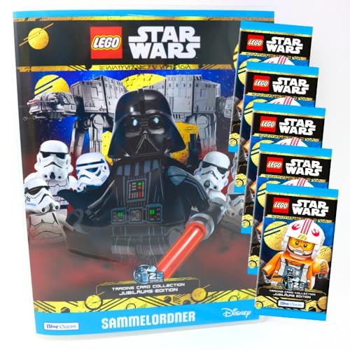 Lego Star Wars Karten Trading Cards Serie 5 - Jubiläum Sammelkarten (2024) - 1 Mappe + 5 Booster von Generisch