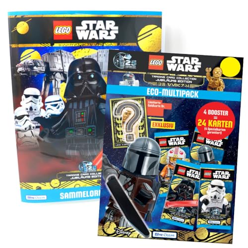 Lego Star Wars Karten Trading Cards Serie 5 - Jubiläum Sammelkarten (2024) - Auswahl (1 Mappe + 1 Multipack) von Generisch