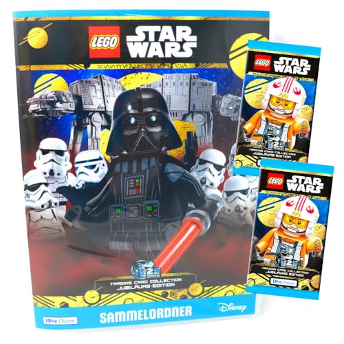 Lego Star Wars Karten Trading Cards Serie 5 - Jubiläum Sammelkarten (2024) - Auswahl (1 Mappe + 2 Booster) von Generisch