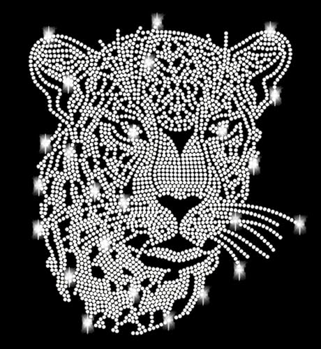 Leopard Strass Bügelbild 1 Hotfix Applikation von Generisch