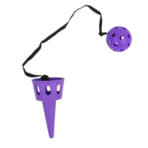 Lernuhren Fangspielzeug-Set für Kinder, Outdoor-Fangspiel, Spielzeug, Fangbecher und Spiele, Indoor-Sportspiele für Partyspiele Compatible with Motorikspielzeug (Purple, One Size) von Generisch