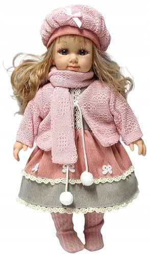 Lily Puppe mit Hut und Schal Puppe Luxuskleid cm 40 Puppe Fashion Puppe mit süßen Melodien Sammlerpuppe Winterpuppe Lebensechte Puppe Puppe Mode Kleidung (A) von Generisch