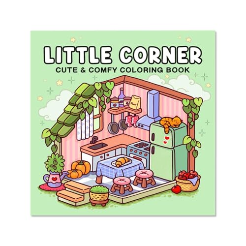 Little Corner Malbuch Malbücher für Kinder, Little Corner Cozy Spaces, Malbuch für Erwachsene und Jugendliche, Malbuch für Erwachsene und Jugendliche, Malbuch für Kinder im Alter von 4–8 Jahren von Generisch