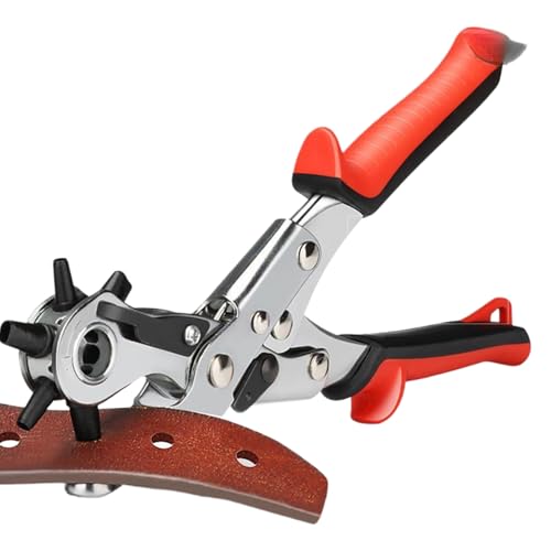 Lochstanzer Für Leder, Gürtellochstanzer Ösenlocher Werkzeug, 360 Grad Drehbar Mit Zubehör Für Sattler Hobbywerkstatt Lochstanzer Für Leder, Gürtellochstanzer Ösenlocher Werkzeug, 360 Grad Drehbar Mit Zubehör Für Sattler Hobbywerkstatt von Generisch