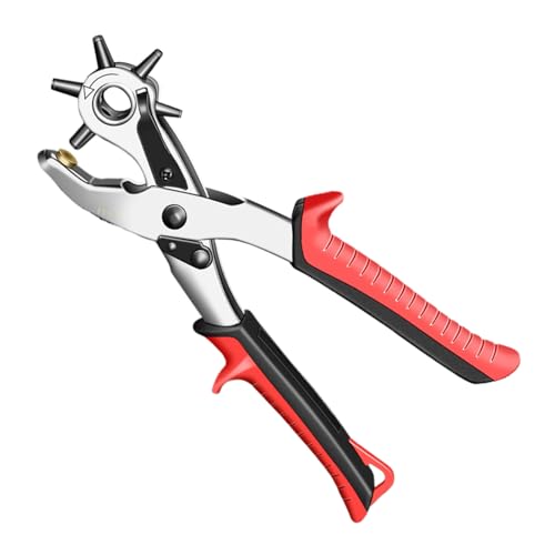 Lochstanzer Für Leder,Robuster Lochzange Für Gürtel - 360 Grad Drehbar Mit Zubehör Für Sattler Hobbywerkstatt Lochstanzer Für Leder,Robuster Lochzange Für Gürtel - 360 Grad Drehbar Mit Zubehör Für Sattler Hobbywerkstatt von Generisch