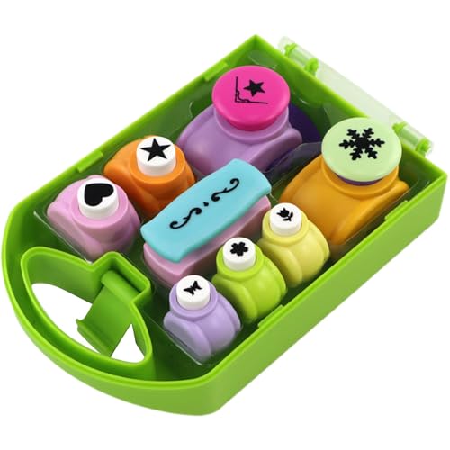 Lochstanzer-Set, Lochstanzer für Kinder - Kreative Handgemachte Handwerksschere Set | Lustiges und gemachtes Bastelscheren Set für Kinder von Generisch