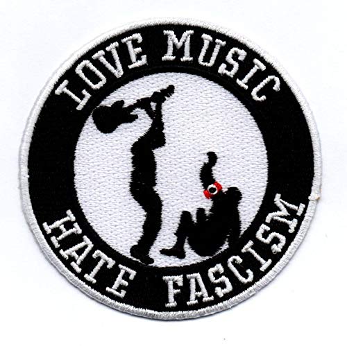 Love Music Hate Fascism Abzeichen- Aufnäher Patch von FOXCUP