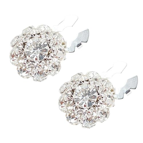 Luxuriöse Kristallknöpfe für Kleidung, glänzende Blumen-Strass-Knöpfe, glänzende Schmuckknöpfe, 2 x Hemdärmelknöpfe, Kleidungszubehör für Damen und Mädchen von Generisch