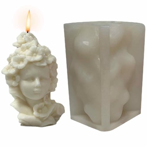 Märchen -Silikonform - 3d Blumenmädchen Kerzenform Aromatherapie Gips | Chrysanthemum Fairy Girl Epoxy Ornament Silikonform von Generisch