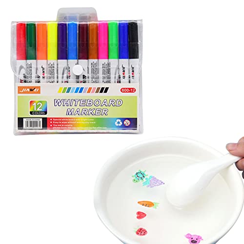 Magicall Wassermalstift, 8/12 Stück, Doodle Wasser schwimmende Stifte, Malen schwimmende Wasserstifte, Bad Malstifte, Zeichnen, schwimmender Stift im Wasser, Paint Marker Stifte für Whiteboard von Generisch