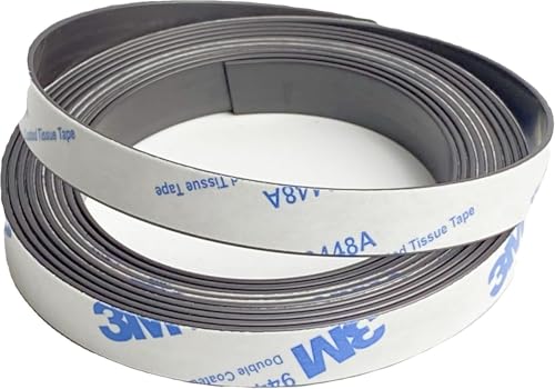 Magnetband Selbstklebend extra Stark 20mm Breit x 2 Meter Rolle Magnetstreifen Magnetklebeband zum schneiden für Fliegengitter Magnet Klebeband zum Kleben Magnetisch Magnetleiste von Generisch