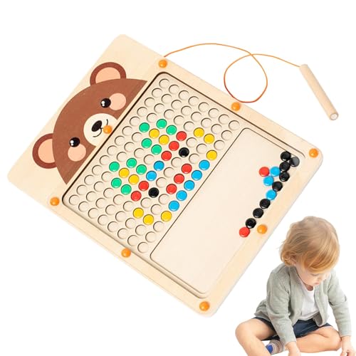 Magnetische Punktkunst, pädagogisches Spielzeug für Kleinkinder, magnetisches Puzzle-Zeichenbrett | Magnetisches Lern- und Zählbrett für,Holz-Magnetpuzzles, Zeichenbretter für Zuhause, Schule, Reisen von Generisch