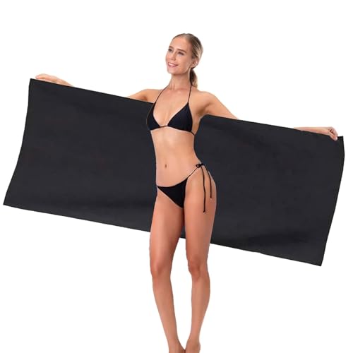 Magnetisches Badetuch, Magnetbeachtuch,Schnelles Trocknungs -Fitness -Handtuch mit Magnetverschluss | 75 x 30 Zoll Mikrofaser Leichtes Reise -Stoff für Campingpool -Yoga -Fitnesssportarten von Generisch