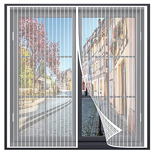 Magnetisches Fliegengitter für Fenster, 135 x 215 cm, Moskitonetz für französische Türen/Glasschiebetüren/Terrassentüren, Fliegengitter mit Magnetverschluss von Generisch