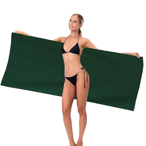 Magnetisches Strandtuch, Badetuch im Freien - Schnell trocken absorbierende Schwimmtücher mit Magnetverschluss - 75 x 30 Zoll Mikrofaser Leichtes Reise -Stoff für Campingpool -Yoga -Fitnesssportarten von Generisch