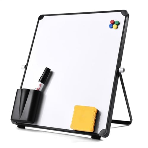 Magnetisches Whiteboard aus Aluminium – Robustes Whiteboard mit Ständer | trocken abwischbare Tafel für Büro und Klassenzimmer mit Marker, Radiergummi, tragbares Whiteboard für Bildung, Lernen o von Generisch